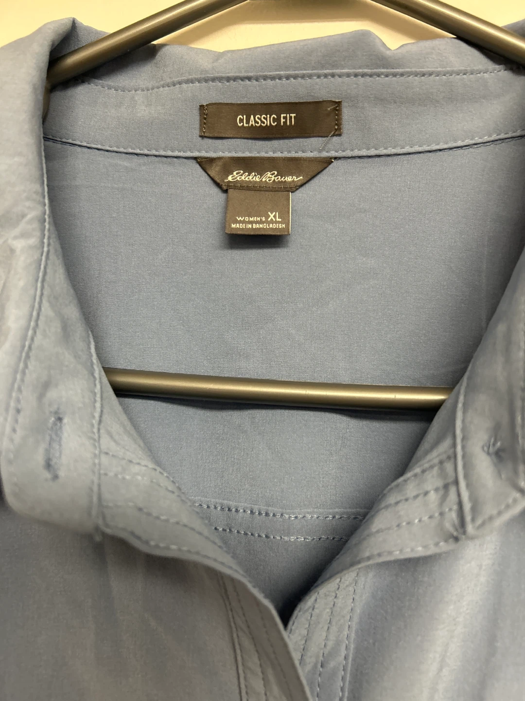Eddie Bauer Women's Classic Fit Blue Long Sleeve Shirt XL - photo 4