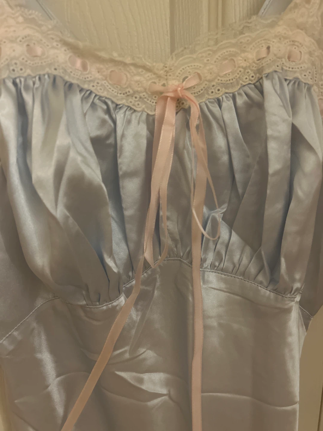 Vintage Satin Nightgowns - Pink and Blue - photo 3