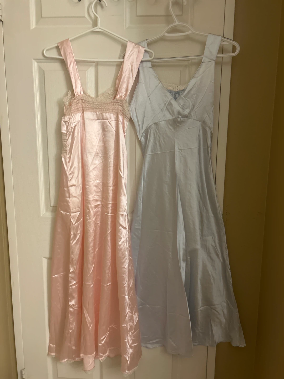 Vintage Satin Nightgowns - Pink and Blue - photo 2