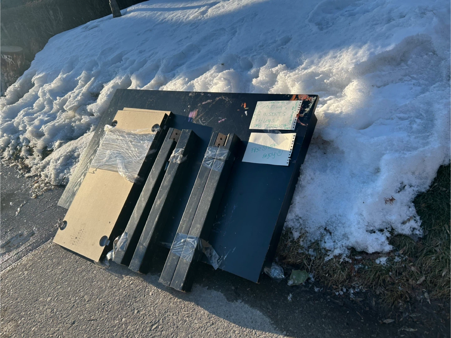Tabletop with Inserts and Legs