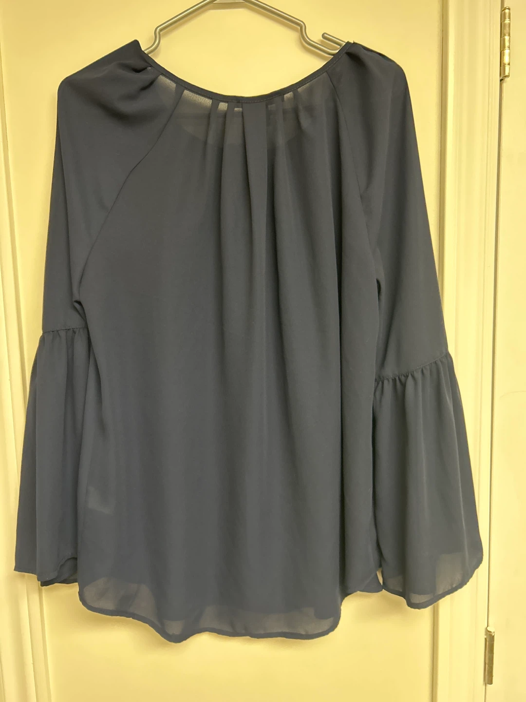 Como Black Embroidered Bell Sleeve Blouse - XL - photo 3