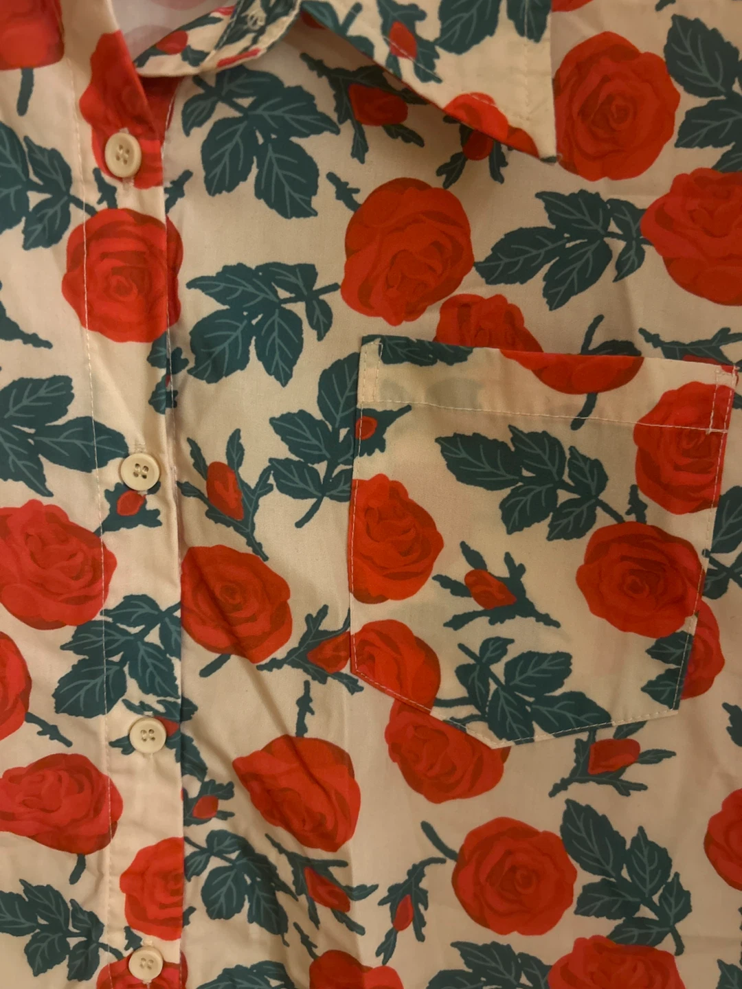 Floral Short Sleeve Button-Up Shirt - photo 2