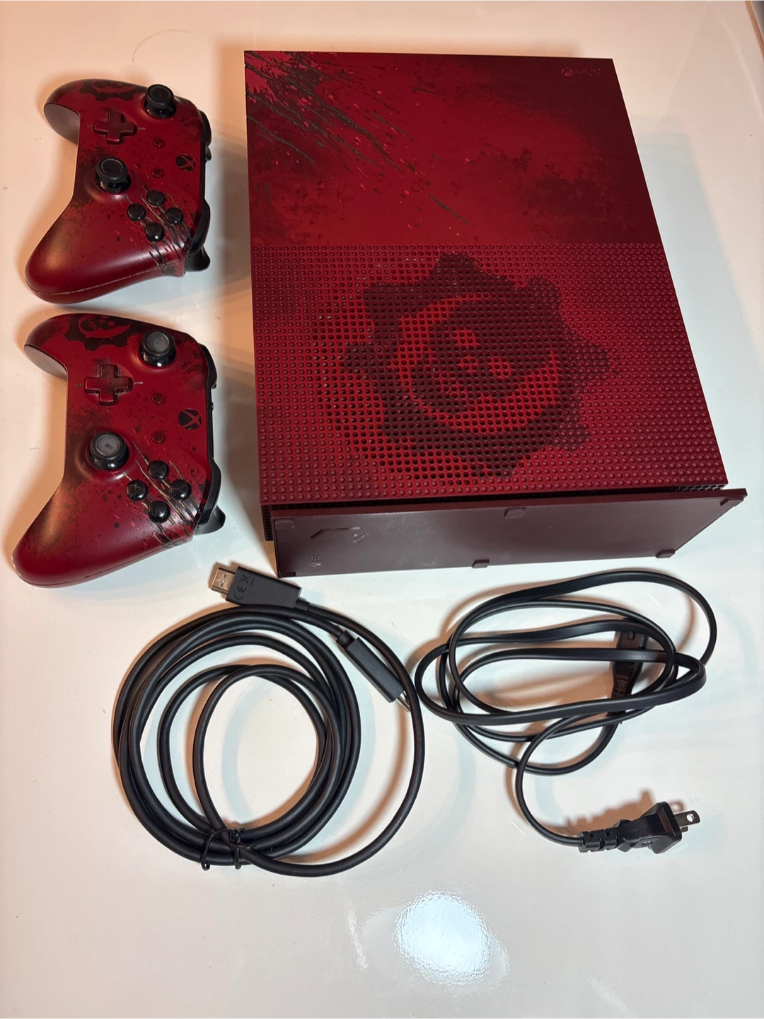 Xbox One S Gears of War 4 Edition Console with 2 Controllers