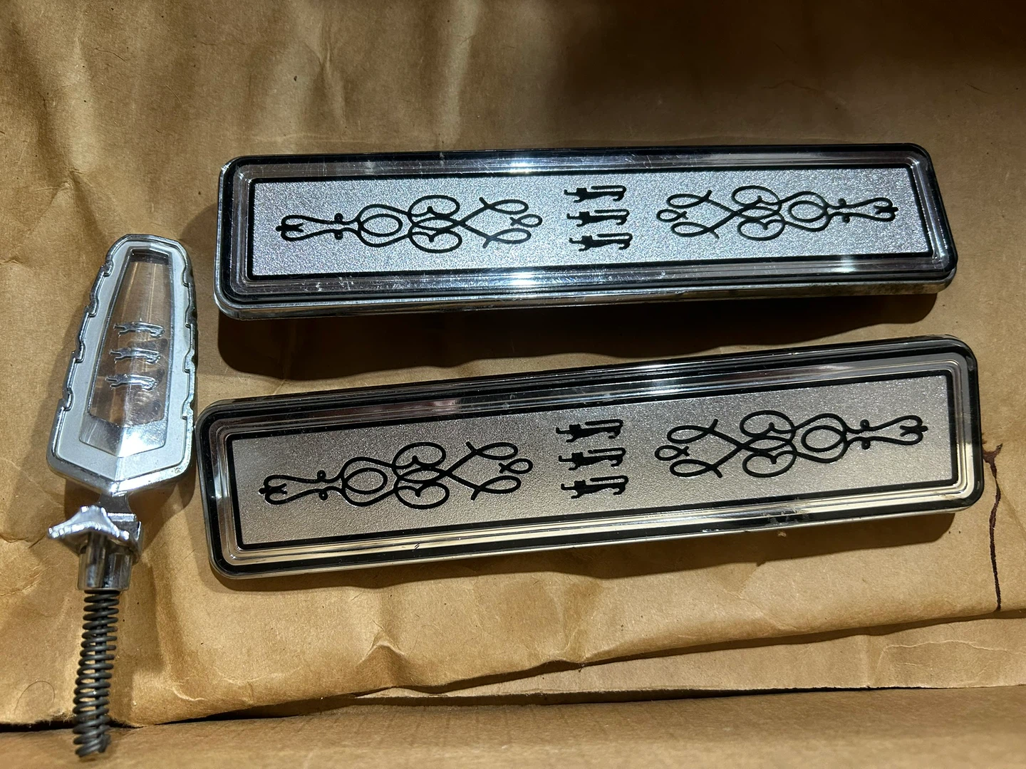 Vintage Car Emblems / Trim Pieces (Set of 3)
