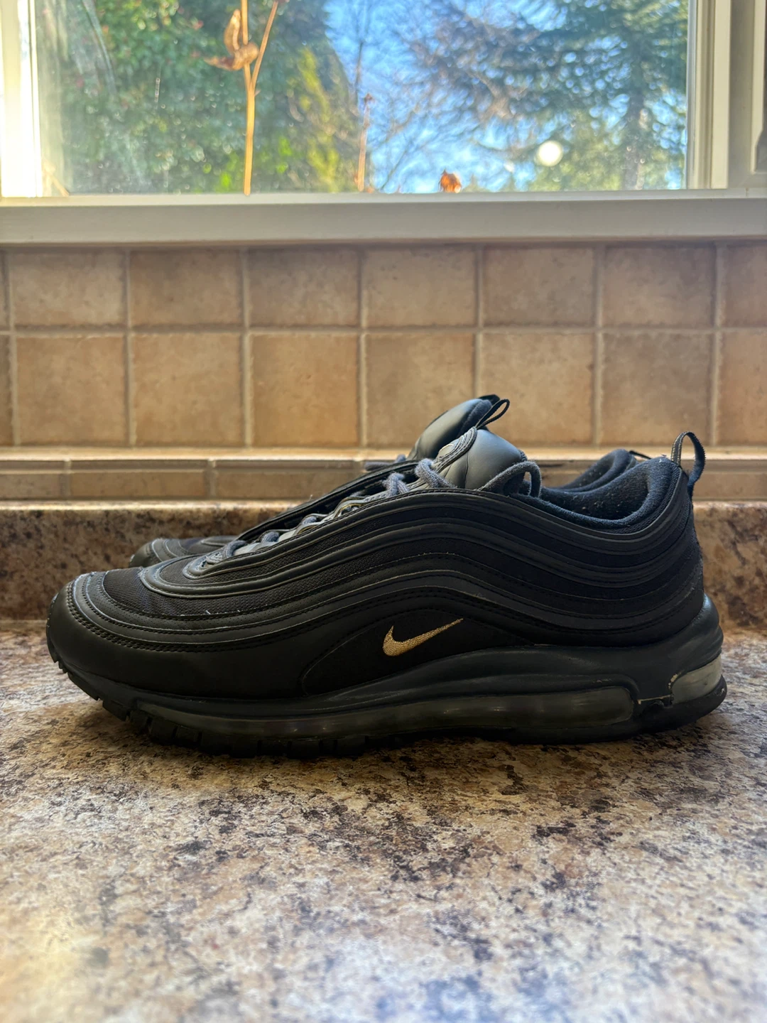 Nike Air Max 97 Black Gold Sneakers - photo 3