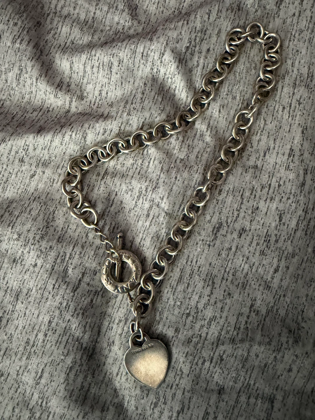 Tiffany & Co. Sterling Silver Heart Tag Toggle necklace