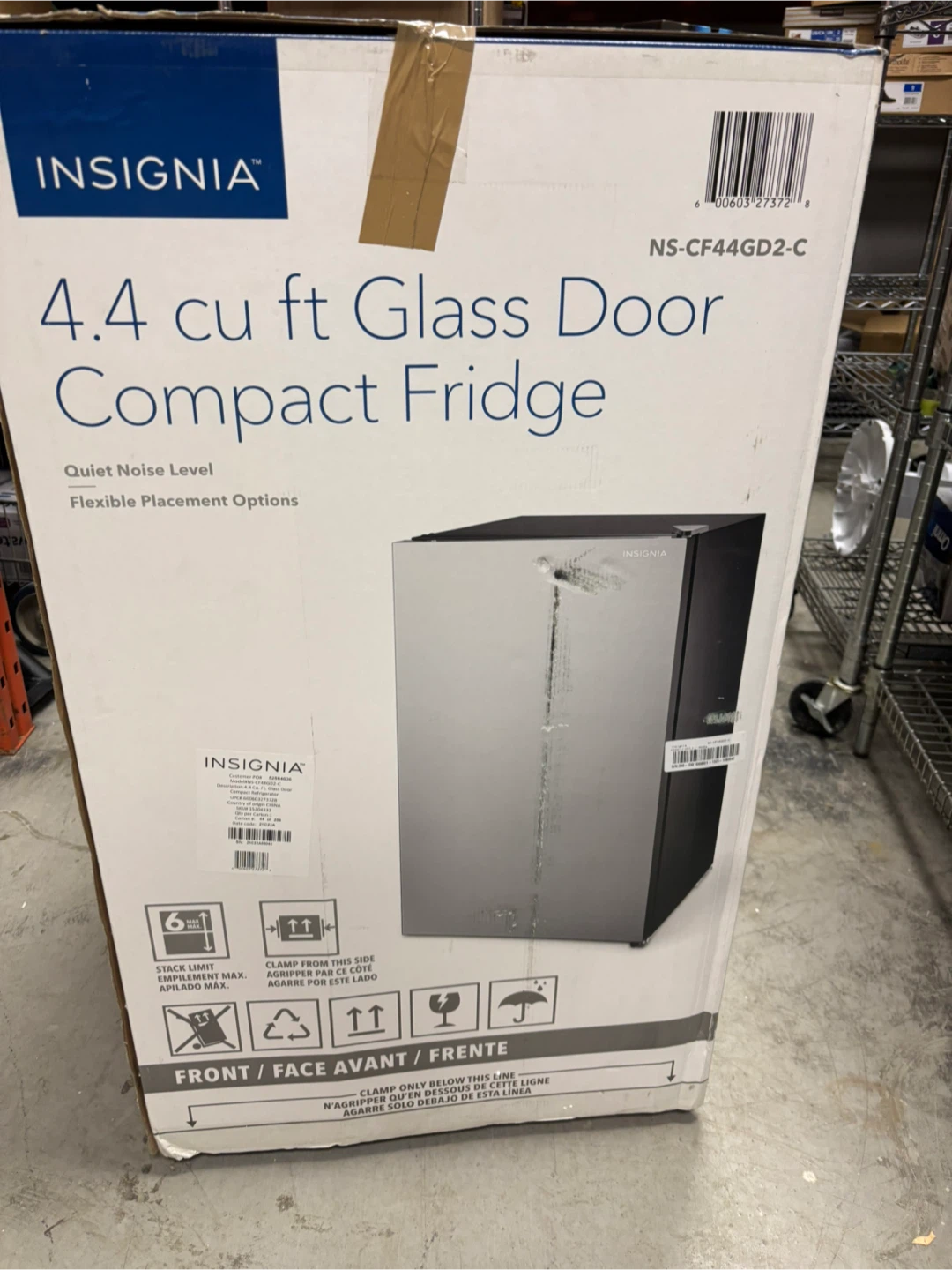 Insignia 4.4 cu ft Glass Door Compact Fridge - photo 4