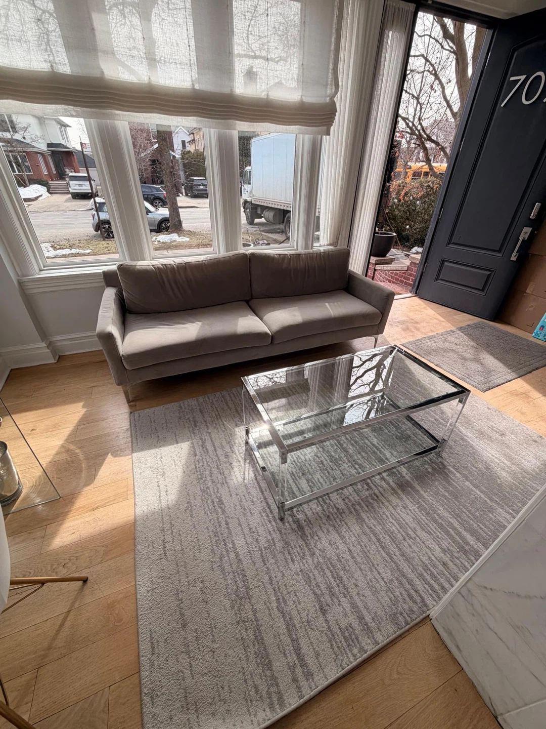 Grey Velvet Sofa - photo 2