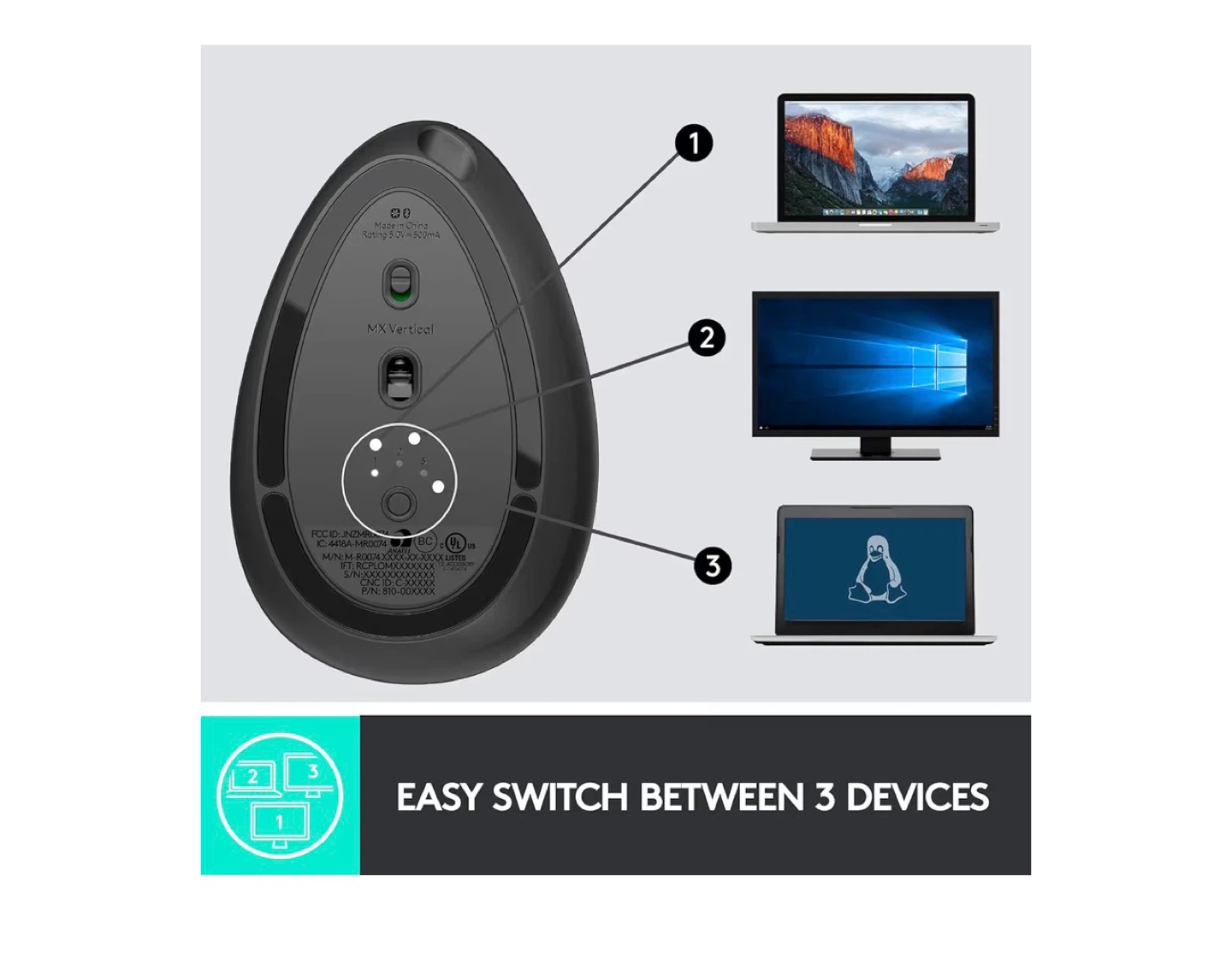 Logitech MX Vertical Advanced Ergonomic Mouse - photo 5