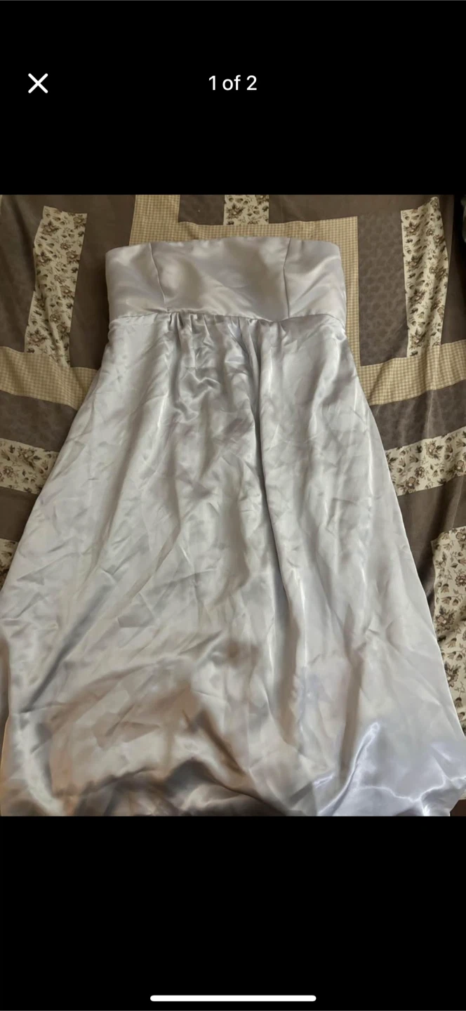 Strapless Silver Formal Dress - photo 2