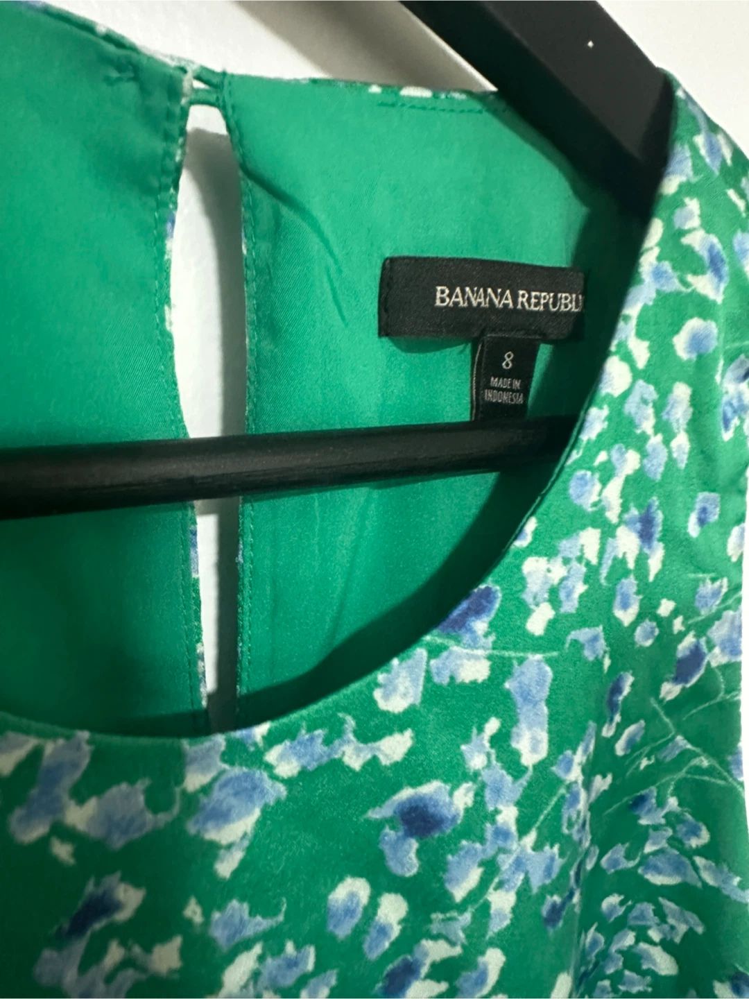 Banana Republic Green Floral Sleeveless Dress Size 8 - photo 3