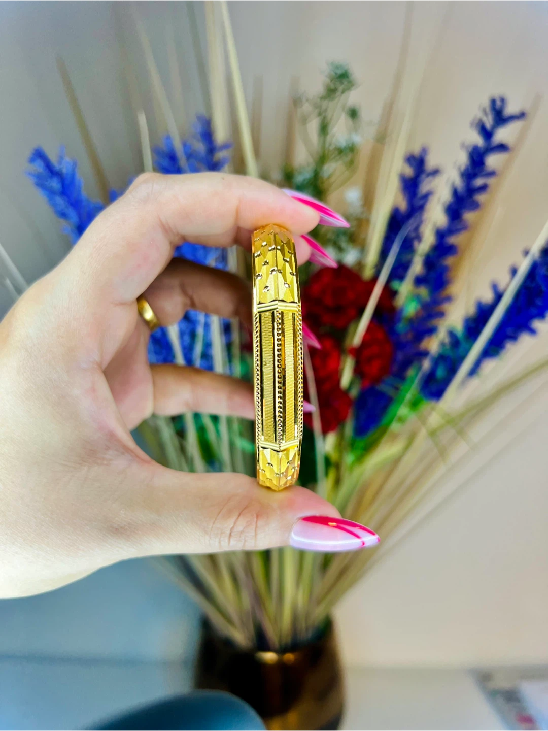 Gold plated kada for men’s - photo 2