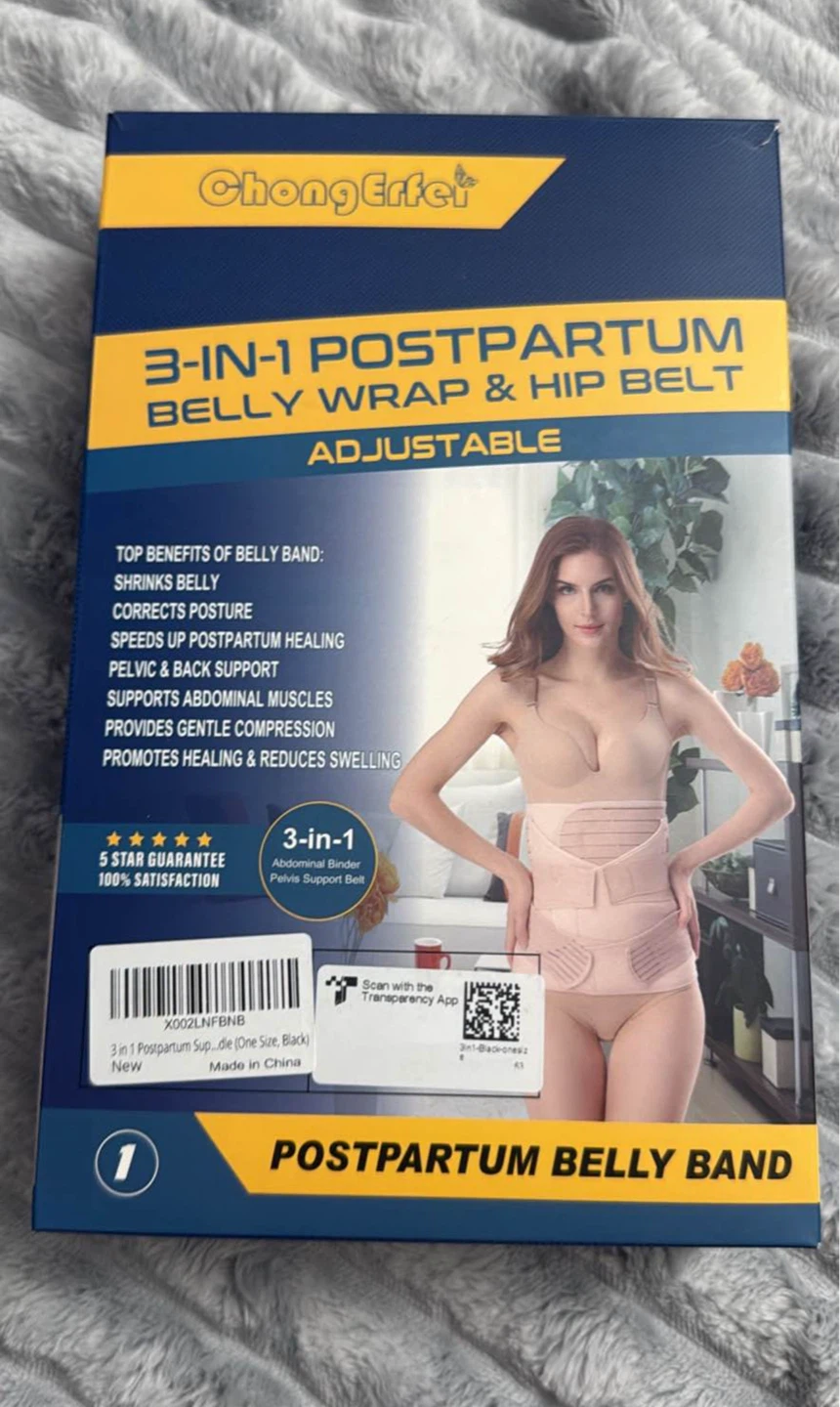 ChongErfei 3-in-1 Postpartum Belly Wrap & Hip Belt