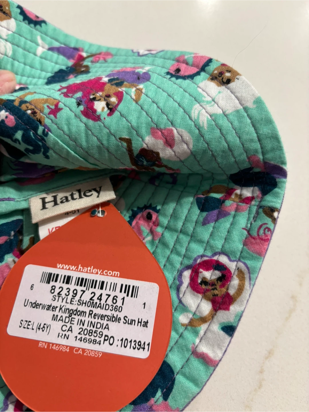 New Hatley Reversible Sun Hat with tag- Size L (4-6Y) - photo 3