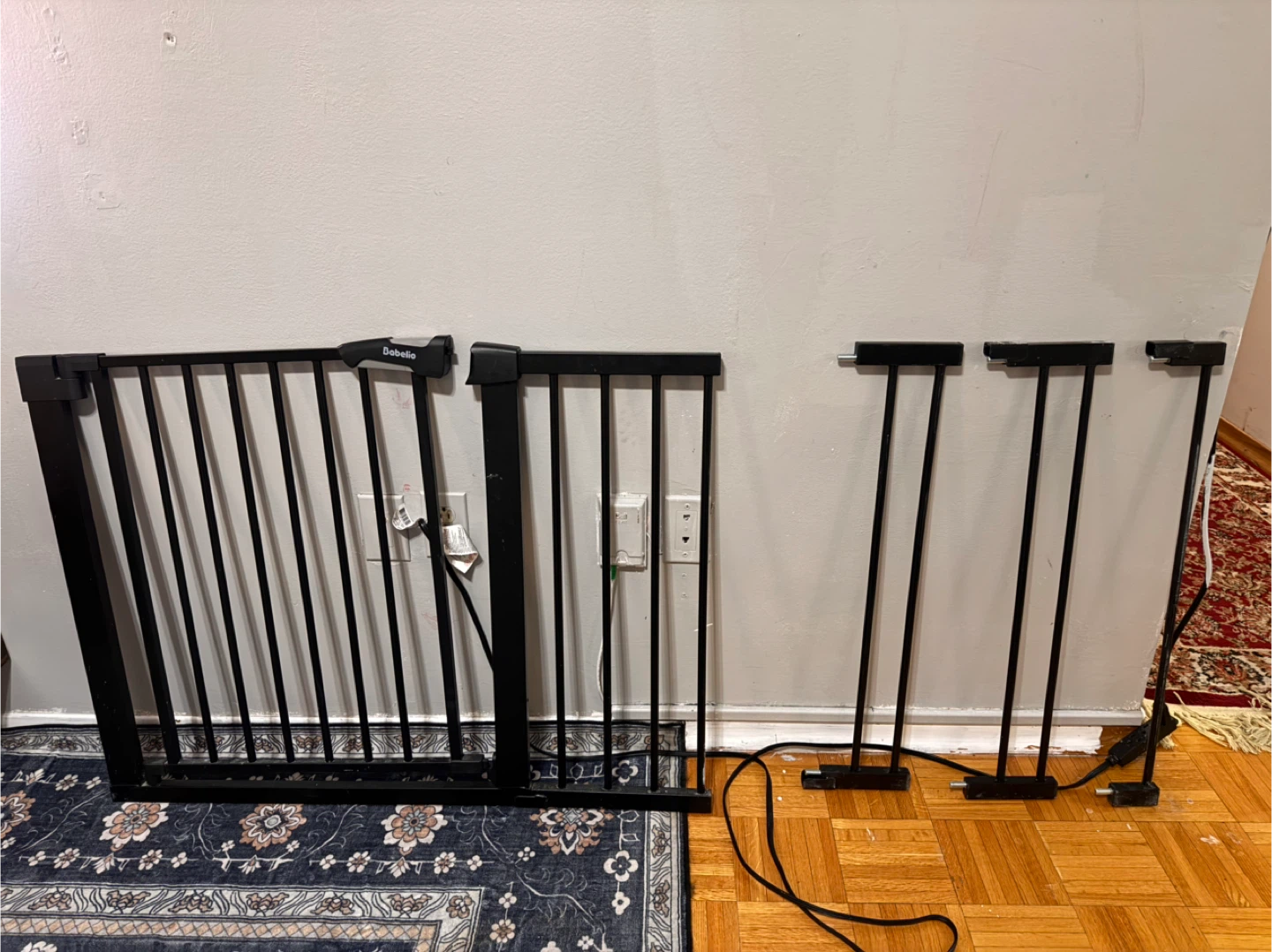 Babelio Adjustable Metal Baby/Pet Gate with 3 Extensions