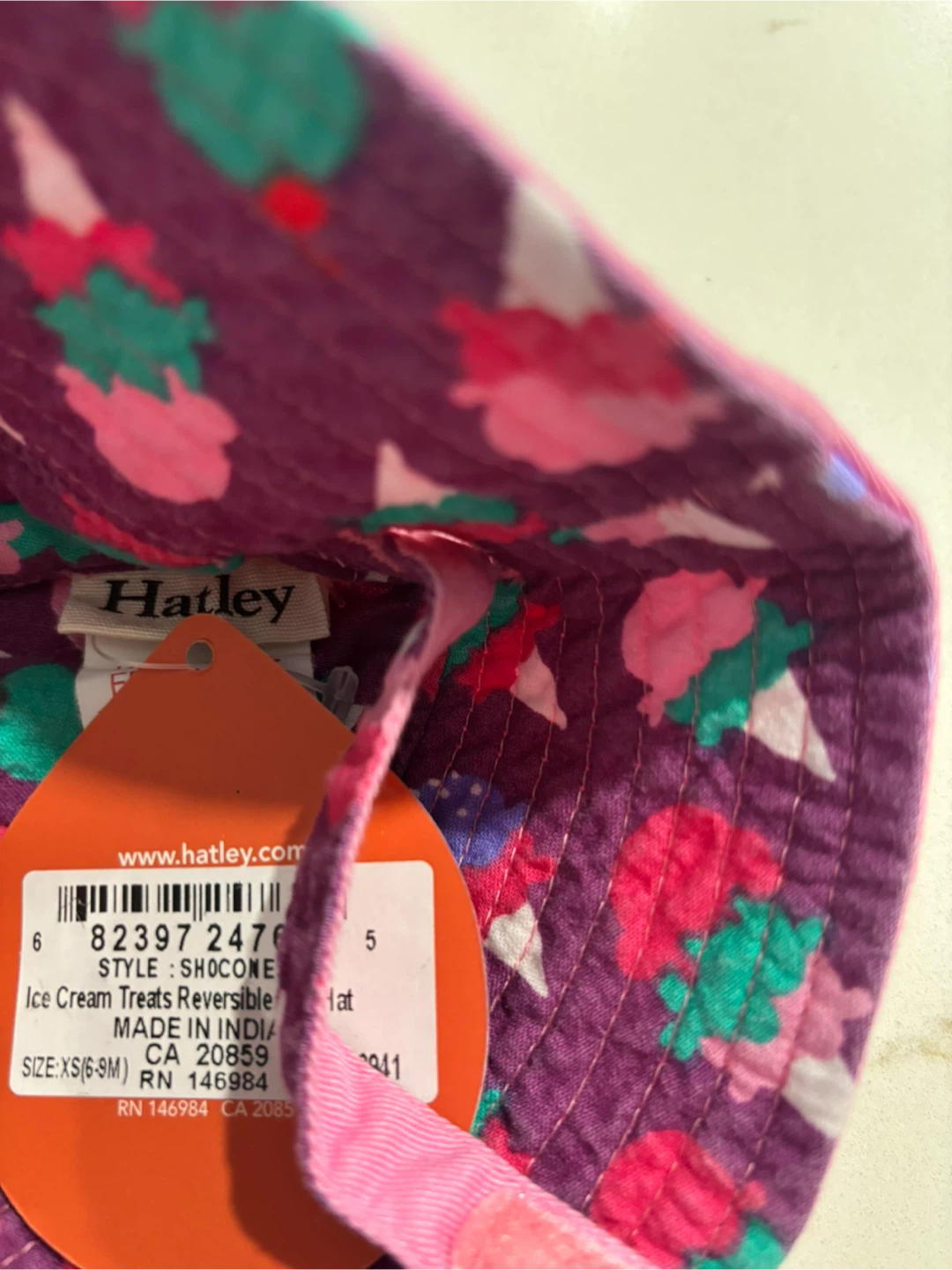 New Hatley  Reversible Sun Hat  with tag XS (6-9M) - photo 2