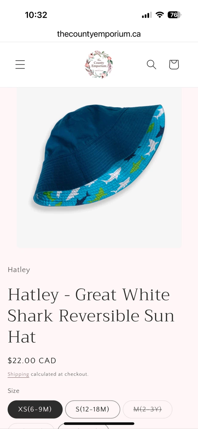New Hatley  Reversible Sun Hat  with tag XS (6-9M) - photo 4