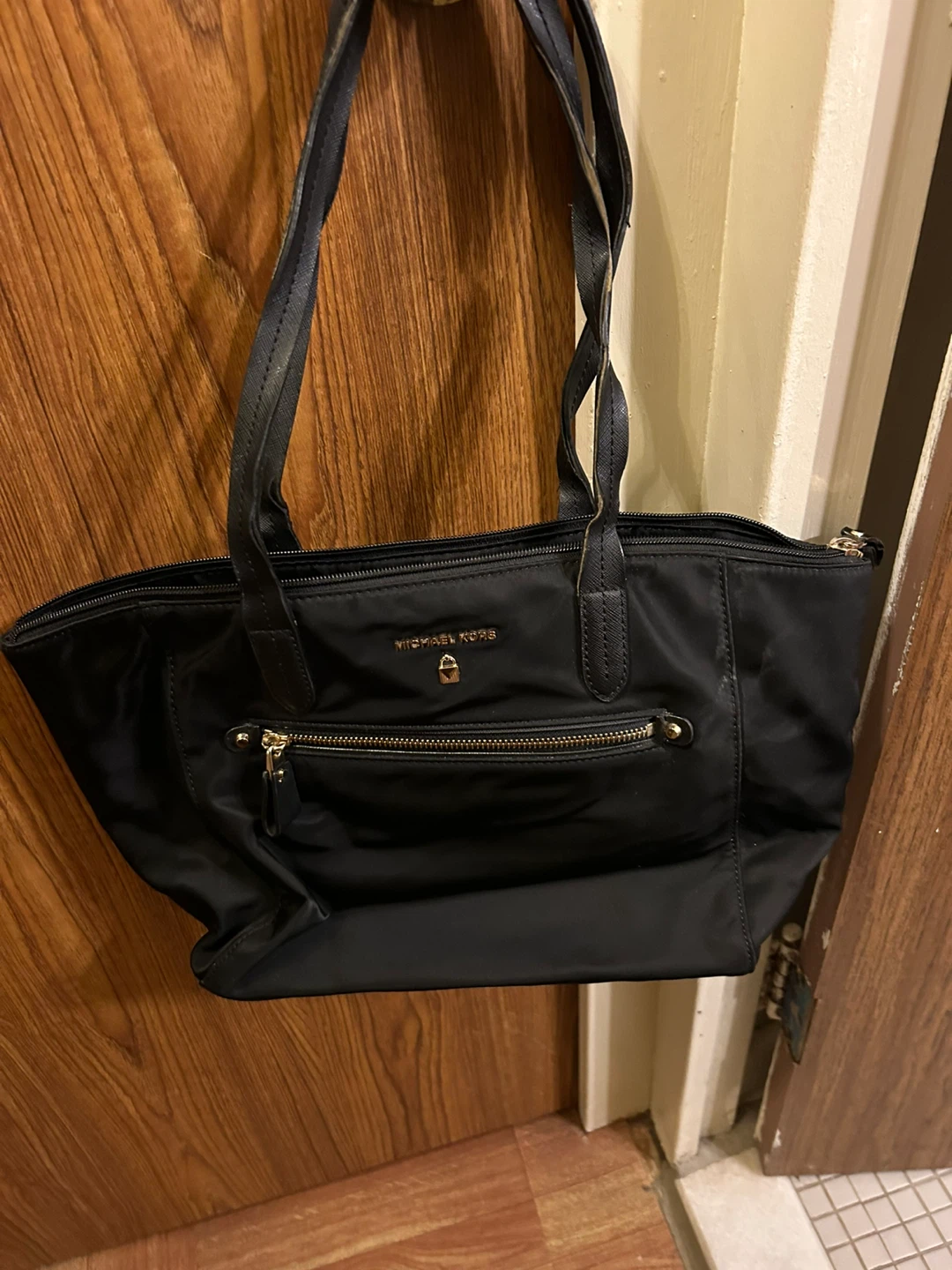 Michael Kors Black Nylon Tote Bag
