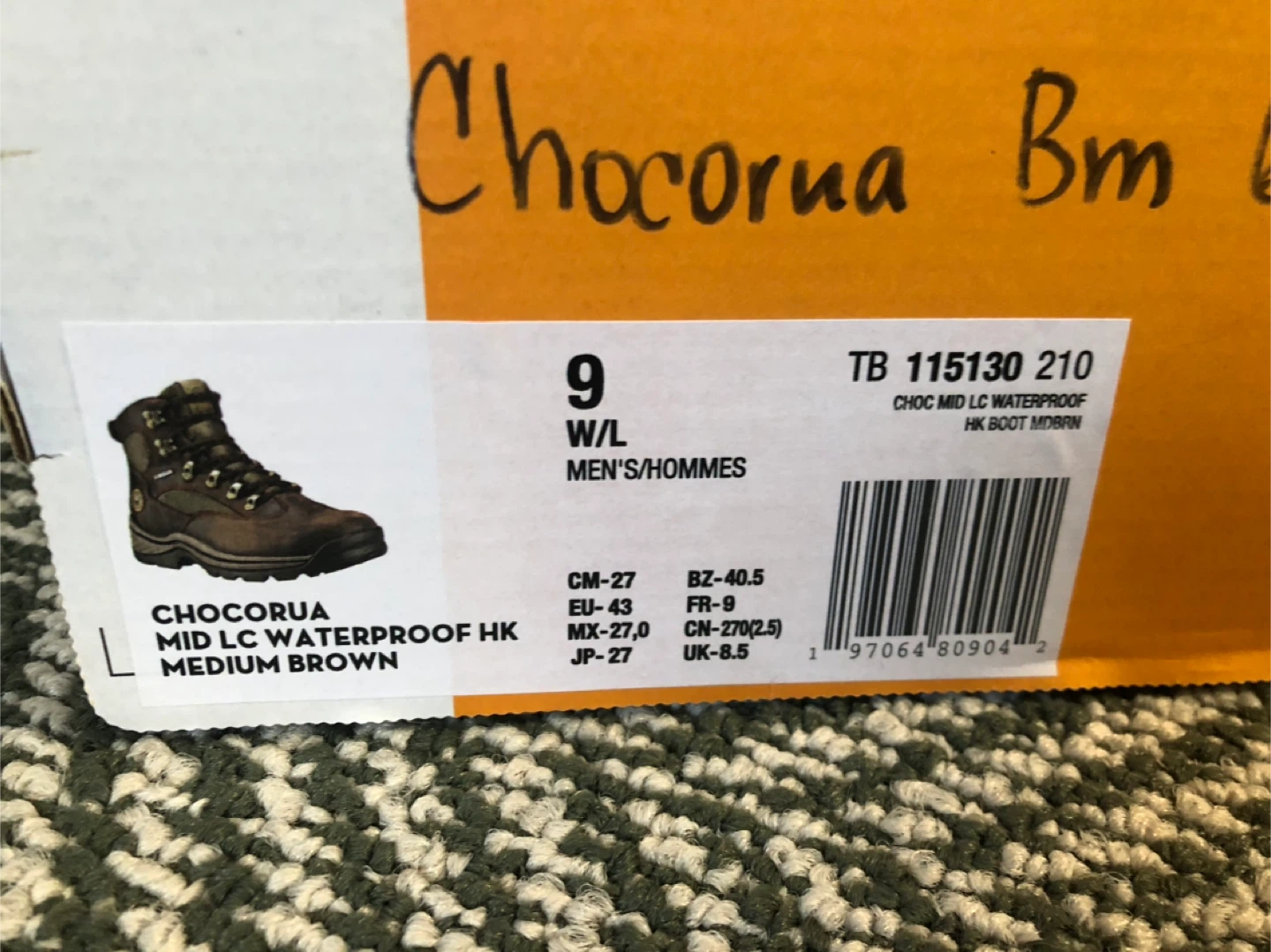 Timberland Chocorua Mid Waterproof Hiking Boots Size 9 W/L - photo 2