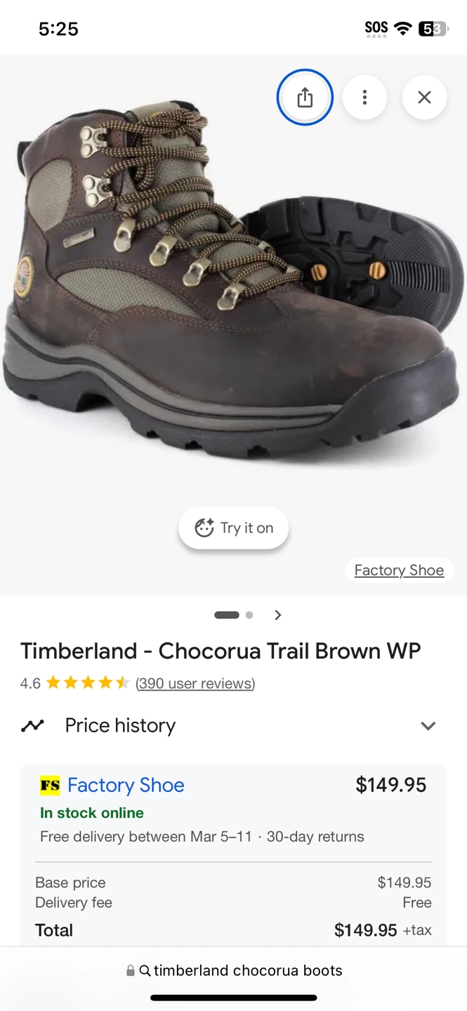 Timberland Chocorua Mid Waterproof Hiking Boots Size 9 W/L - photo 4