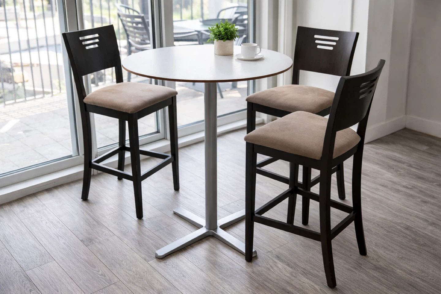 Pub table and 3 chairs