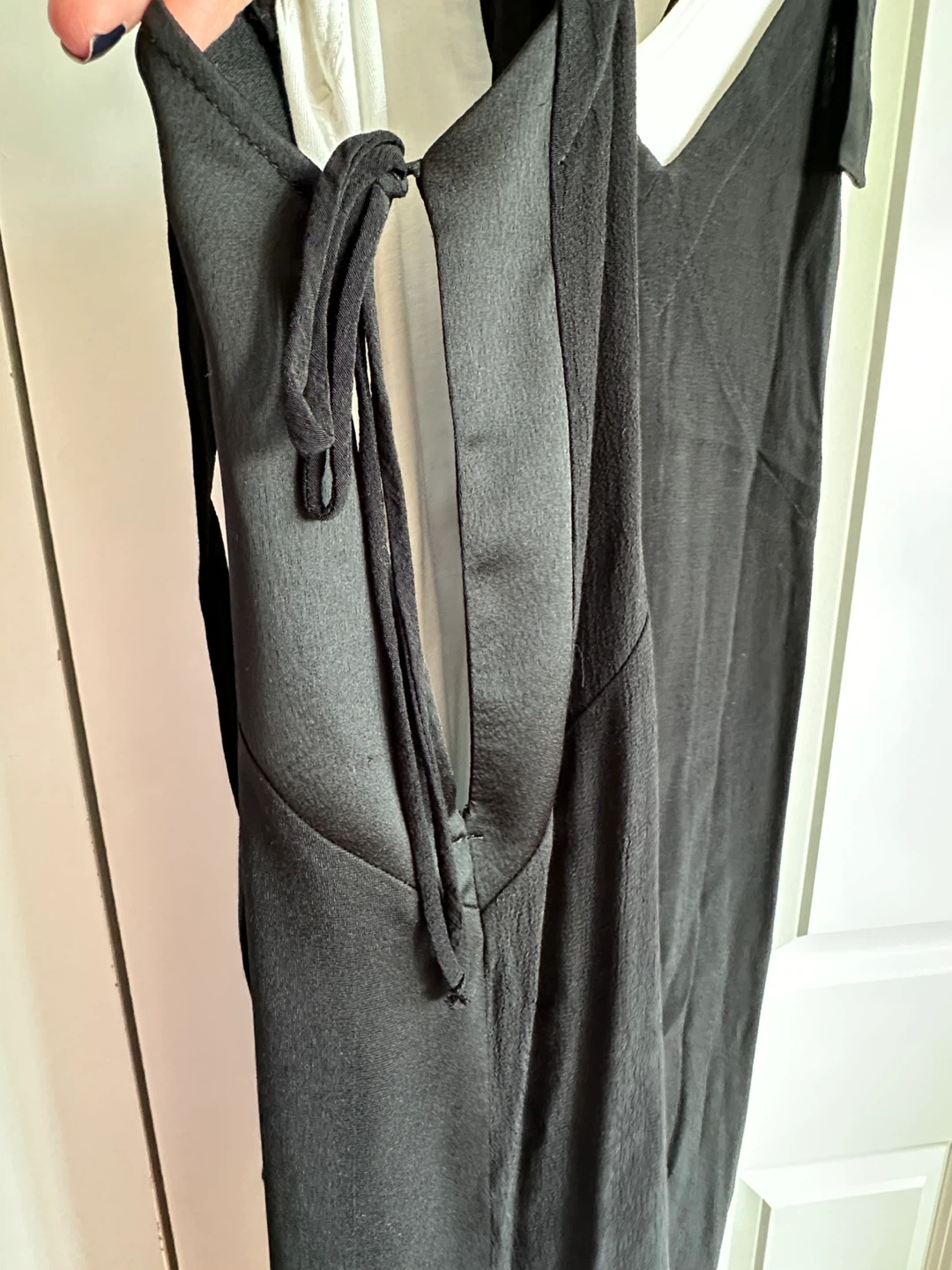 Zara Black Slip Dress with White Underlayer - photo 3
