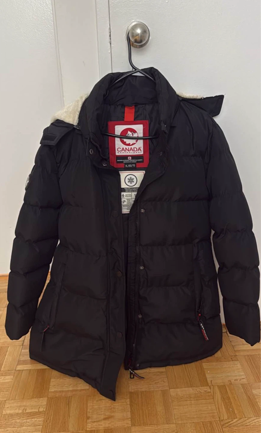Canada WeatherGear Puffer Jacket - Black - XL/EG/TG