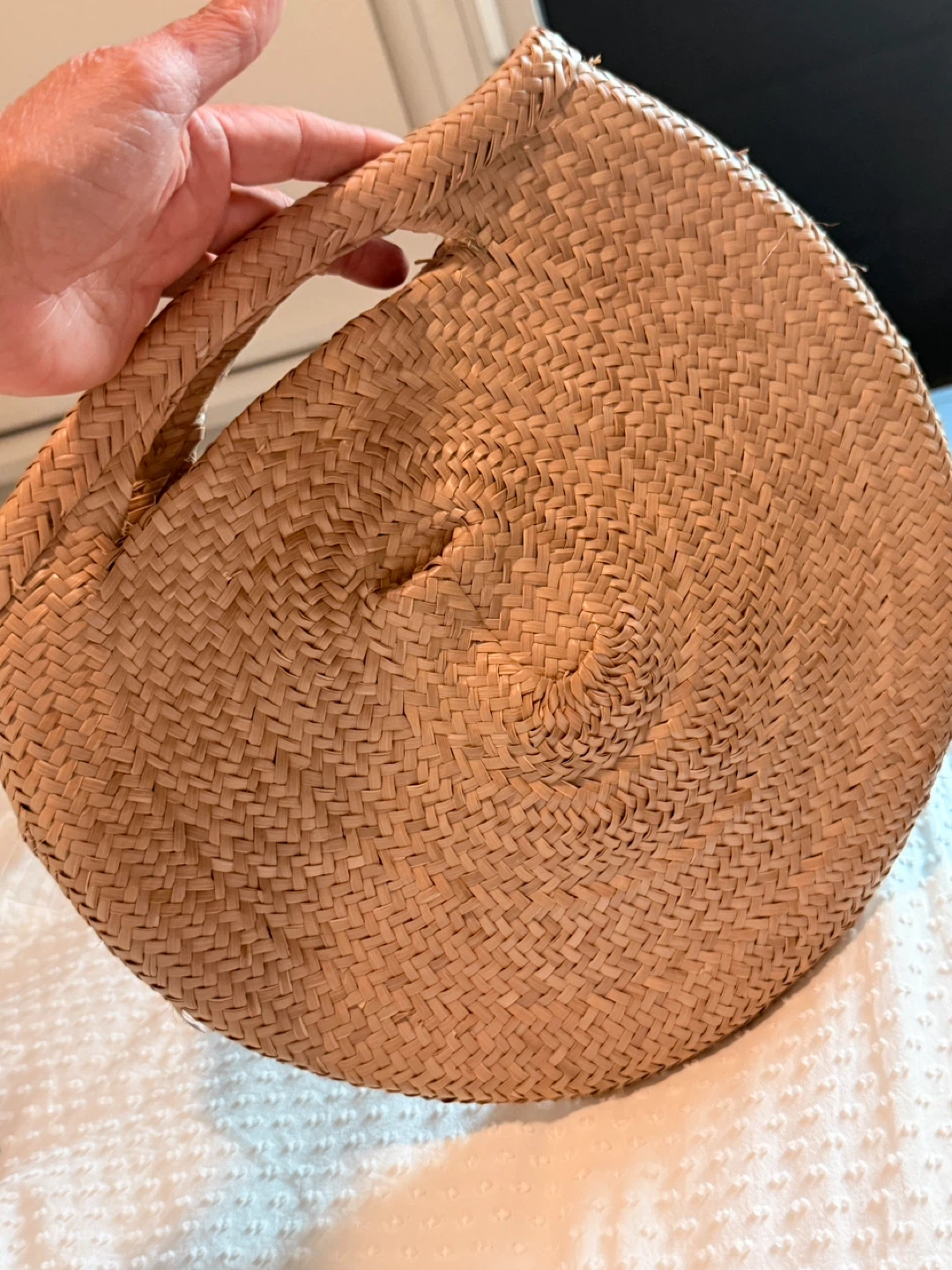Natural Straw Round Bag - photo 3