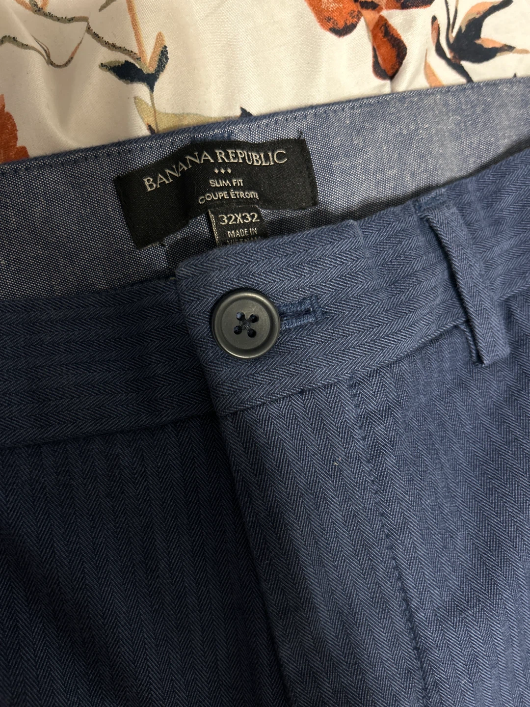 Banana Republic Slim Fit Dress Pants - Blue - 32x32 - photo 2