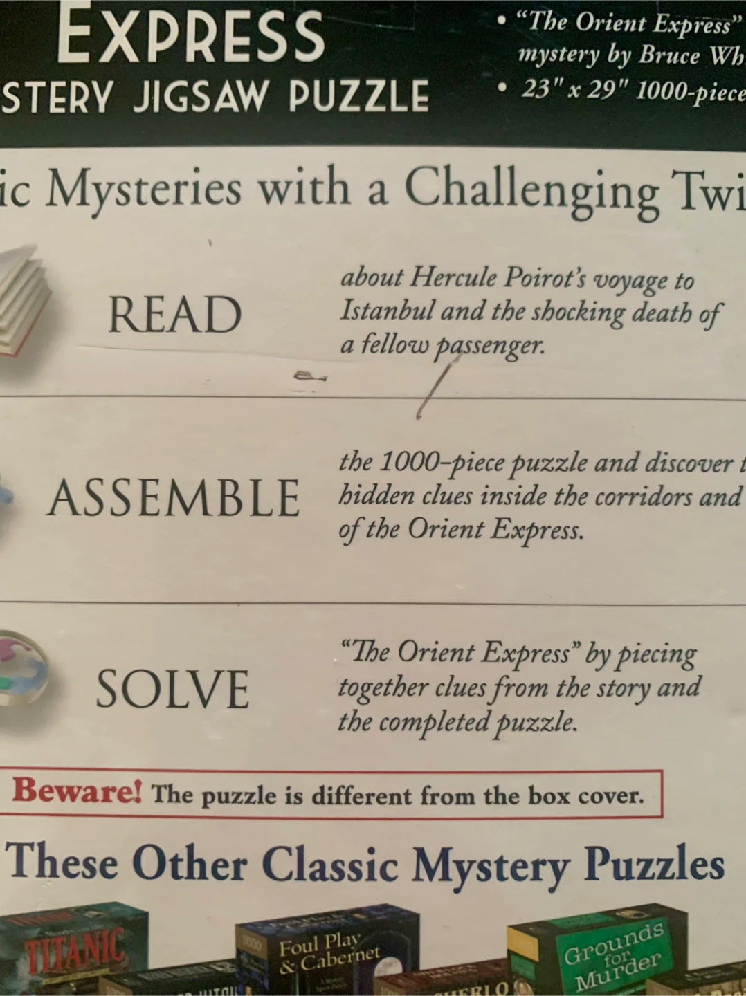 The Orient Express Mystery Jigsaw Puzzle - 1000 Pieces - photo 2