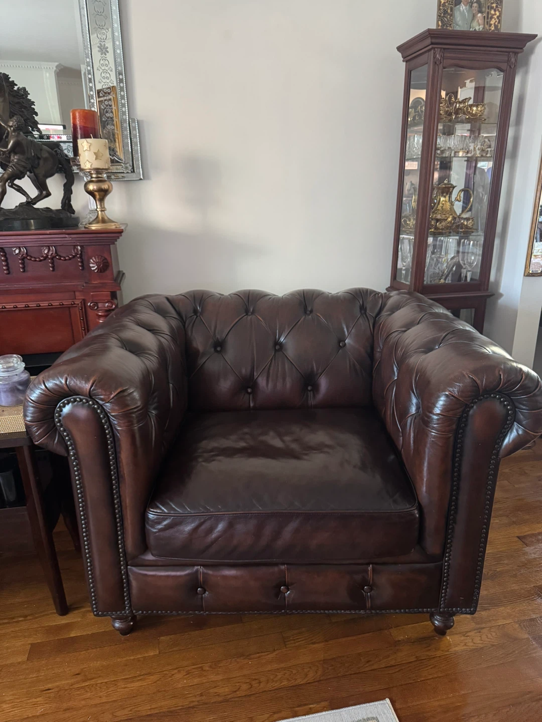Hutchinson Leather Loveseat and Chair Set - photo 2