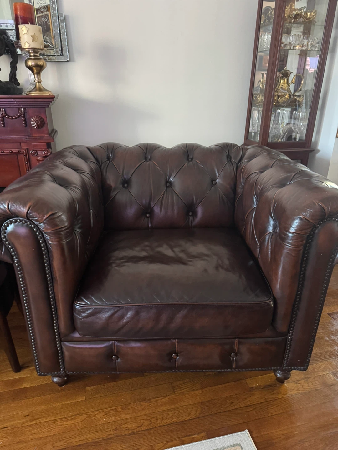 Hutchinson Leather Loveseat and Chair Set