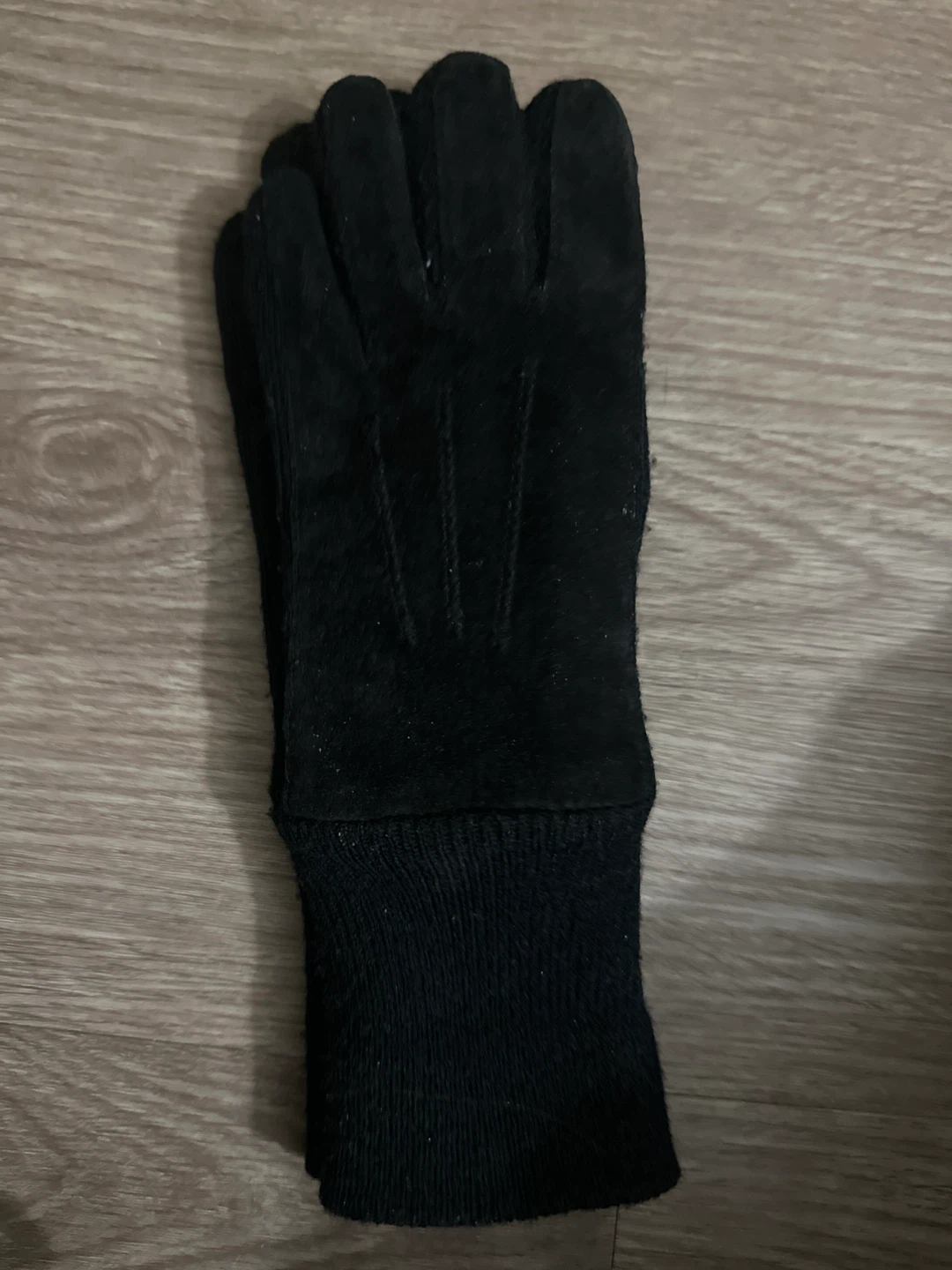 🧡Black Suede Gloves with Knit Cuffs🧡 - photo 2