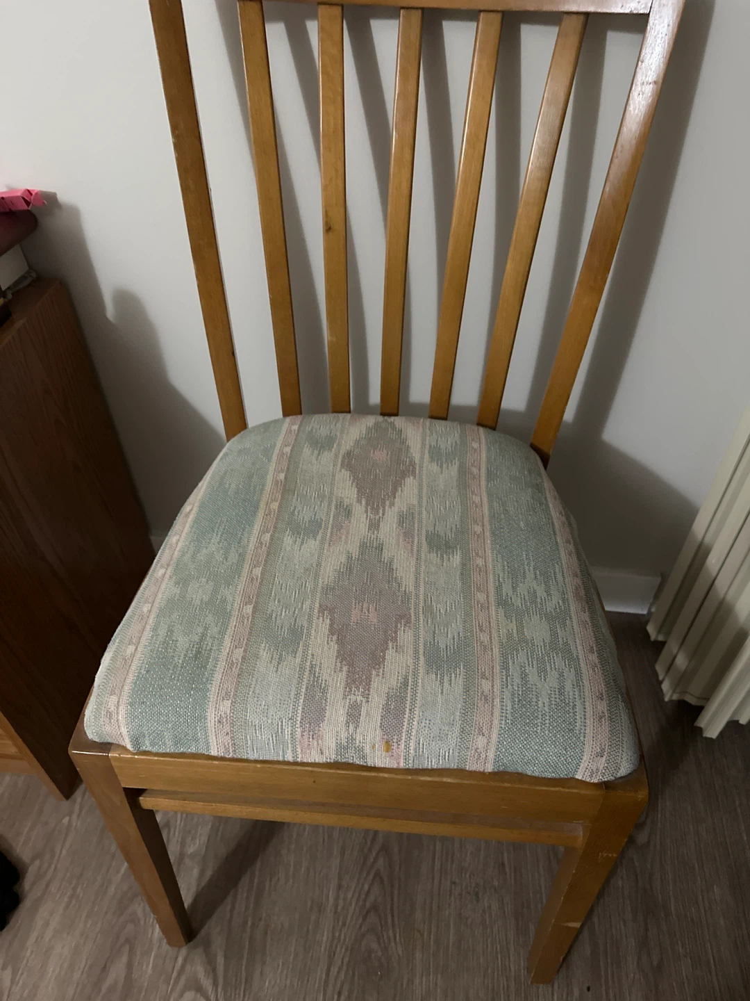 🧡Wooden Dining Chair with Patterned 🧡Seat