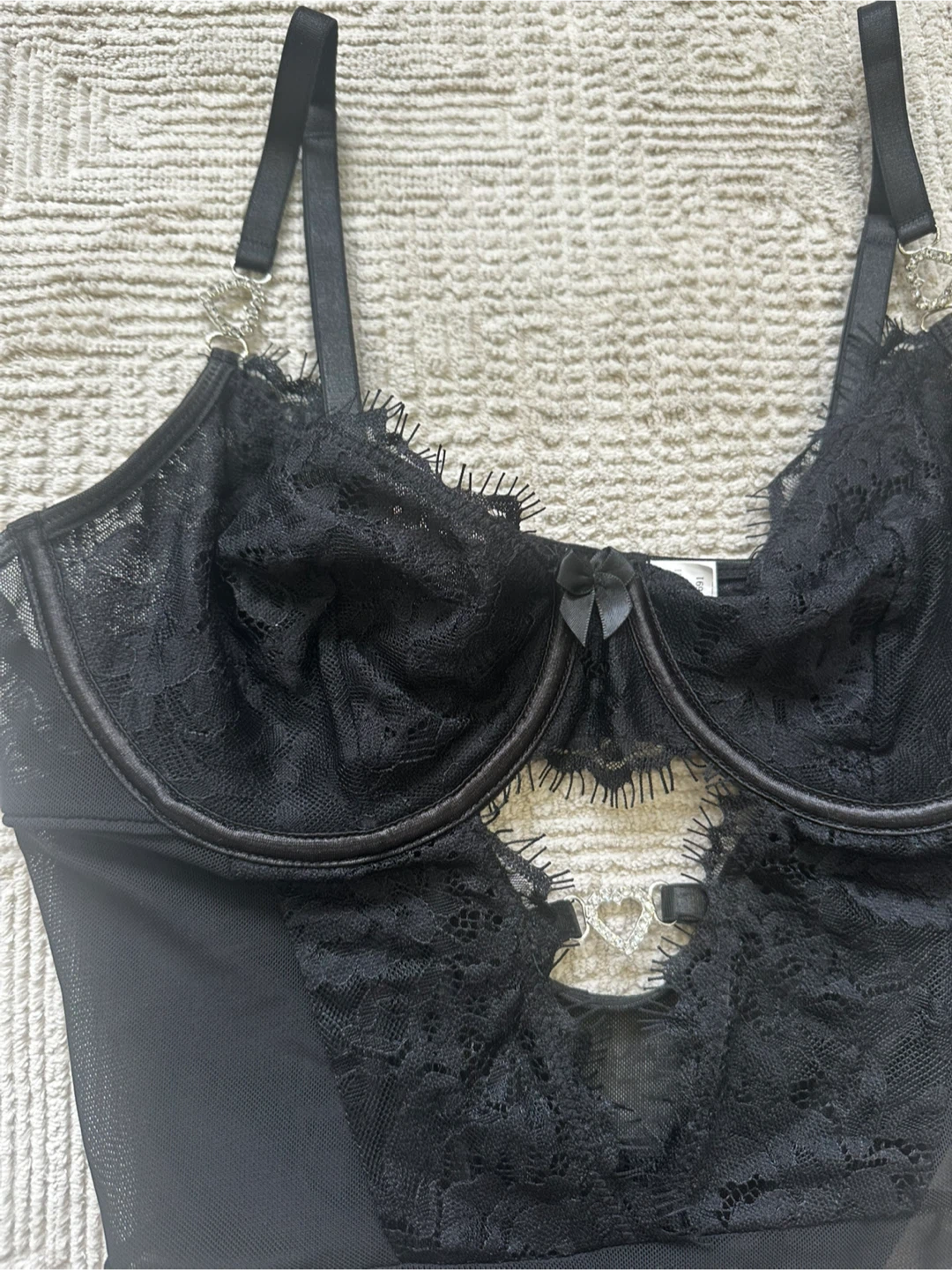 Black Lace Teddy Bodysuit - photo 3