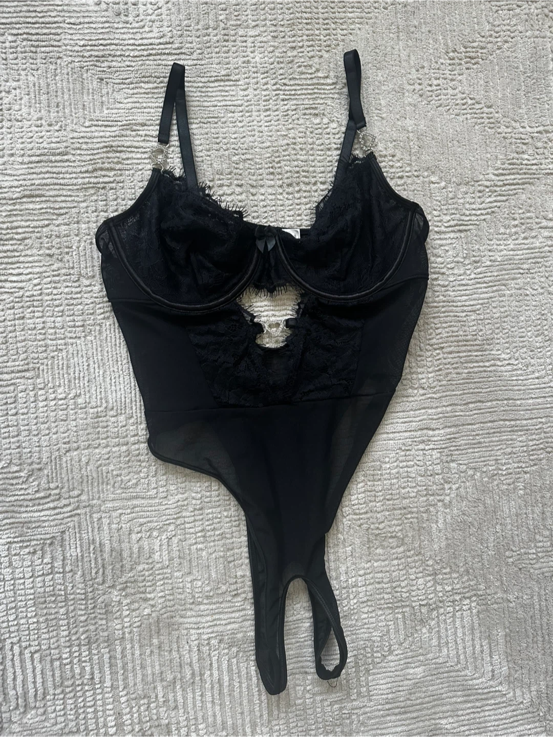 Black Lace Teddy Bodysuit