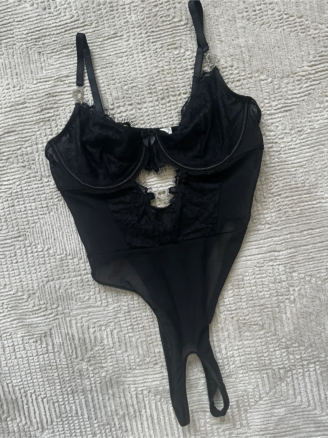 Black Lace Teddy Bodysuit - photo 2