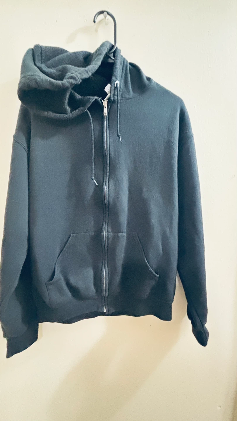 🧡Jerzees Nublend Black Skull Truck Graphic Zip-Up Hoodie Medium - photo 3