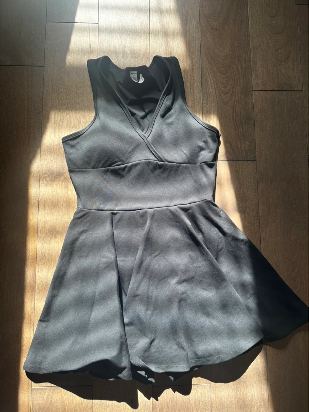 Fashion Nova Sport Black Sleeveless Fit and Flare Dress