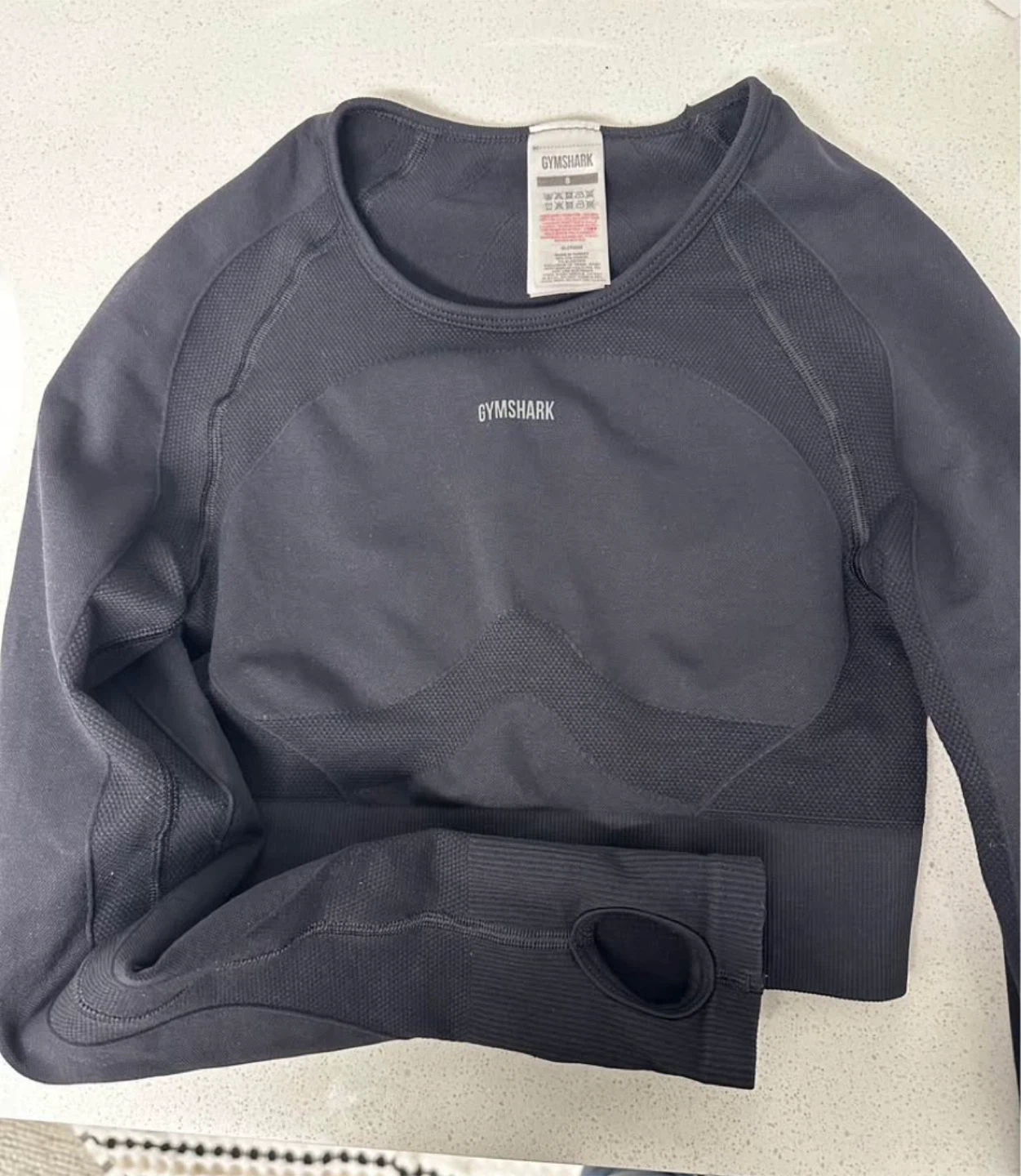 Gymshark Black Long Sleeve Crop Top - photo 2