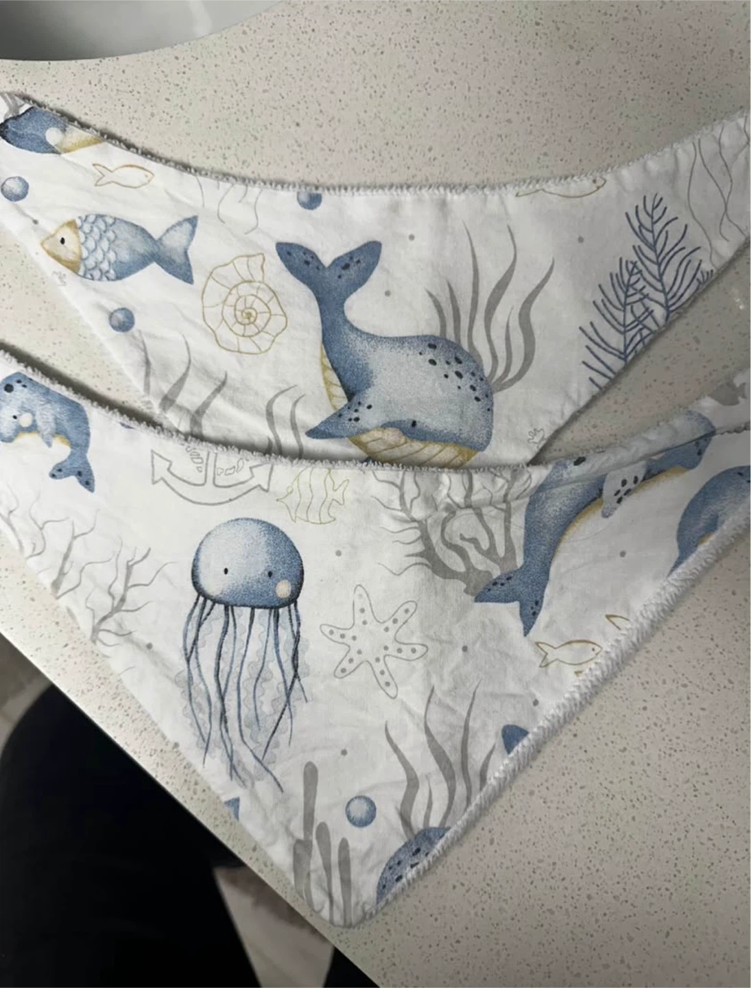 Handmade Baby Bibs - Whale & Nautical Theme
