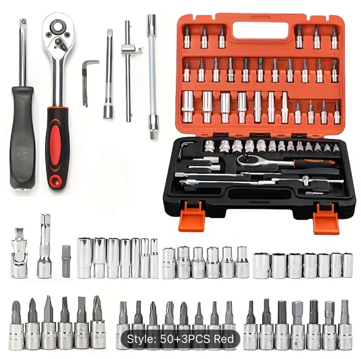 New Tools 53-Piece 1/4" Dr. Socket & Bit Set - photo 5