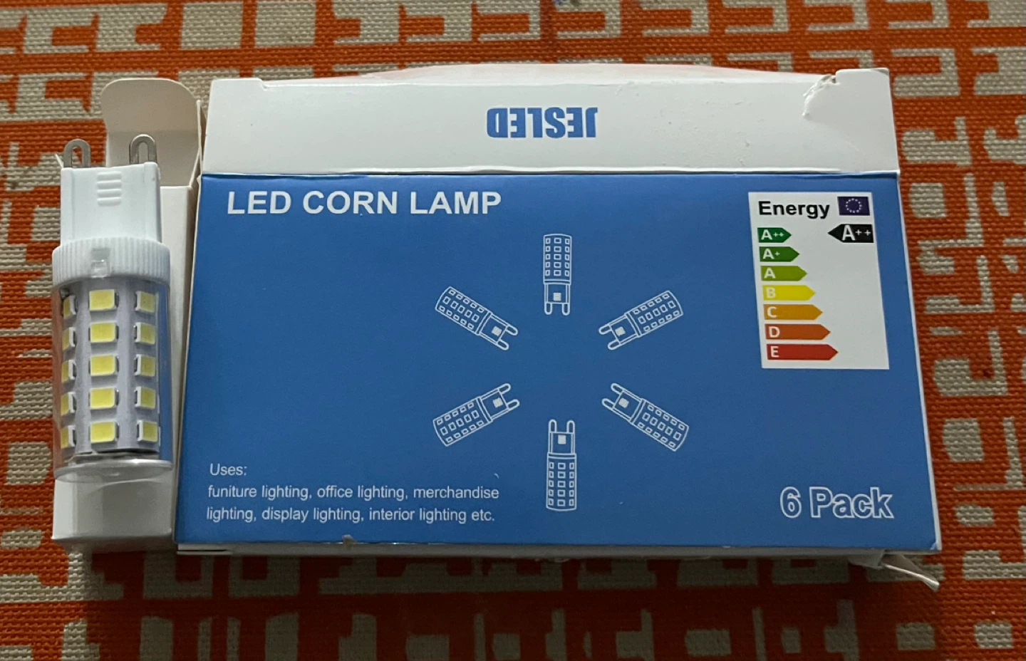 JESLED LED Corn Lamp 4W G9 Bulb - 6 Pack