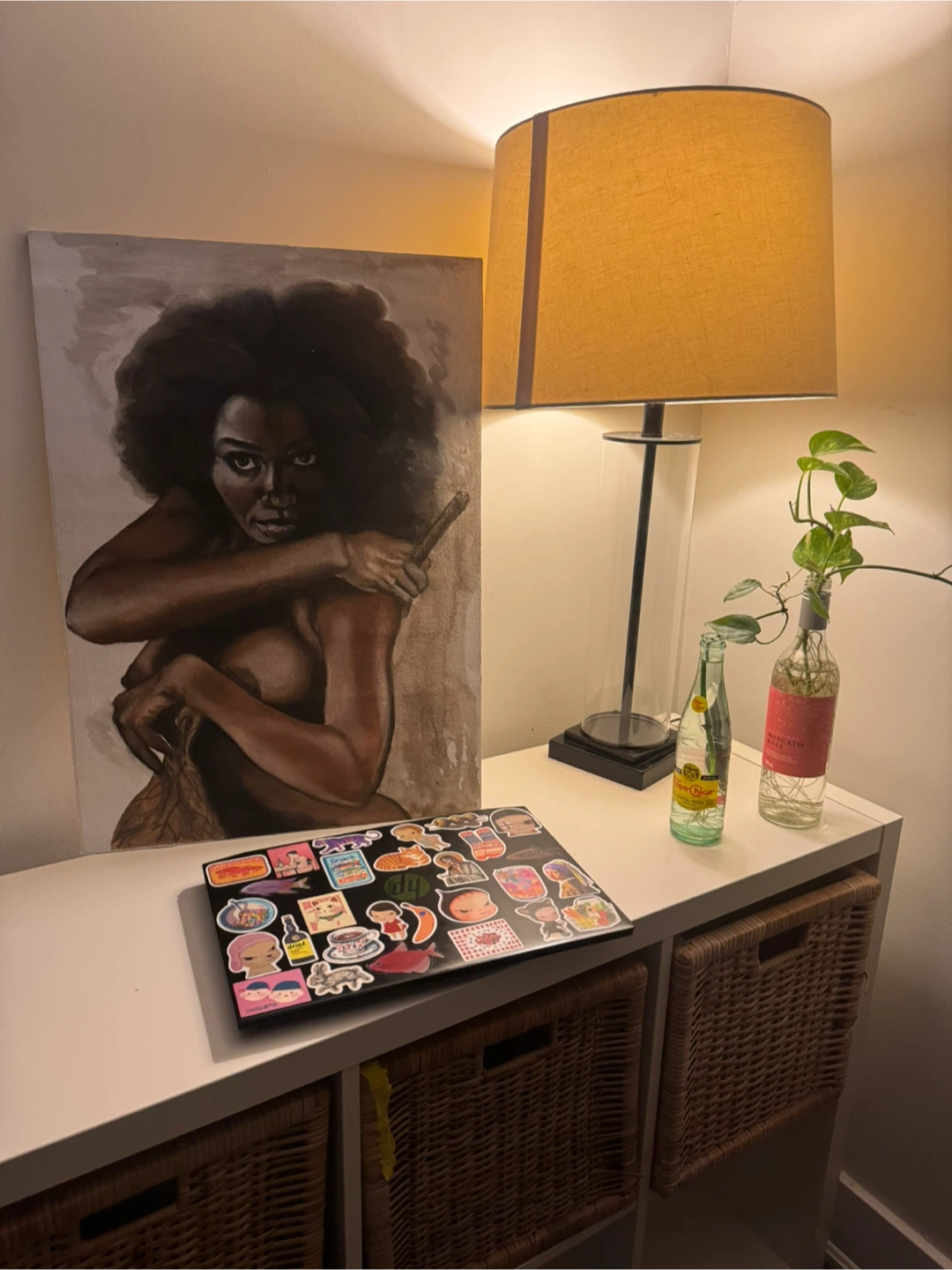 Original Painting - Woman with Cigar
