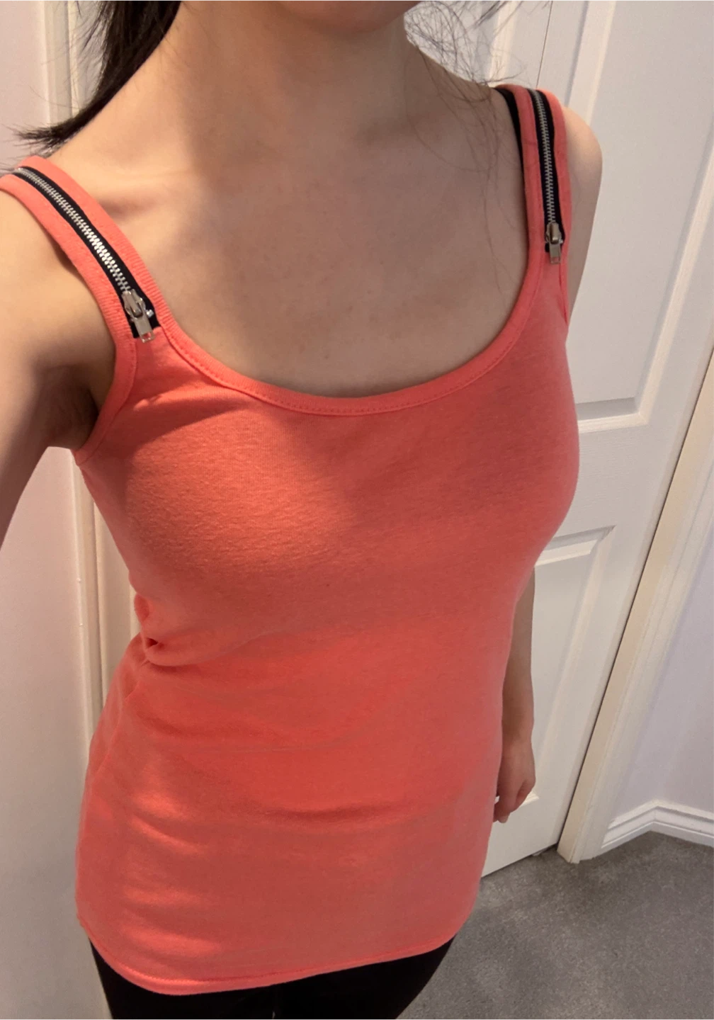 Orange Tank Top with Zipper Straps - photo 2