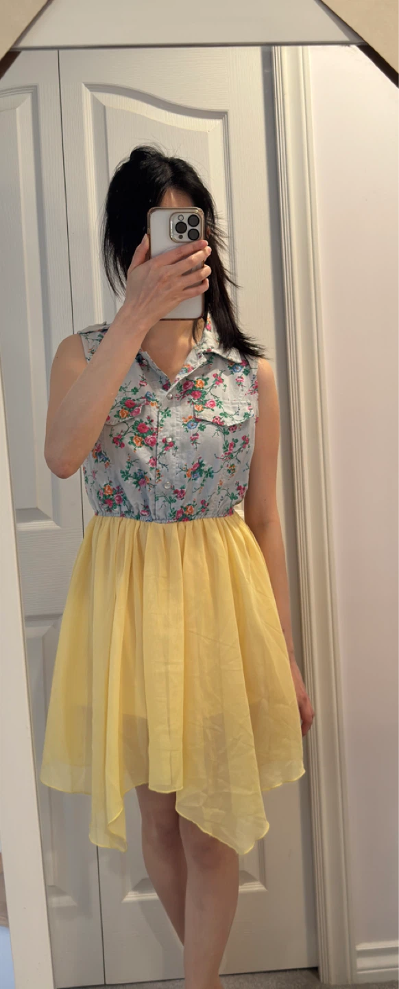 Floral Top Yellow Skirt Dress