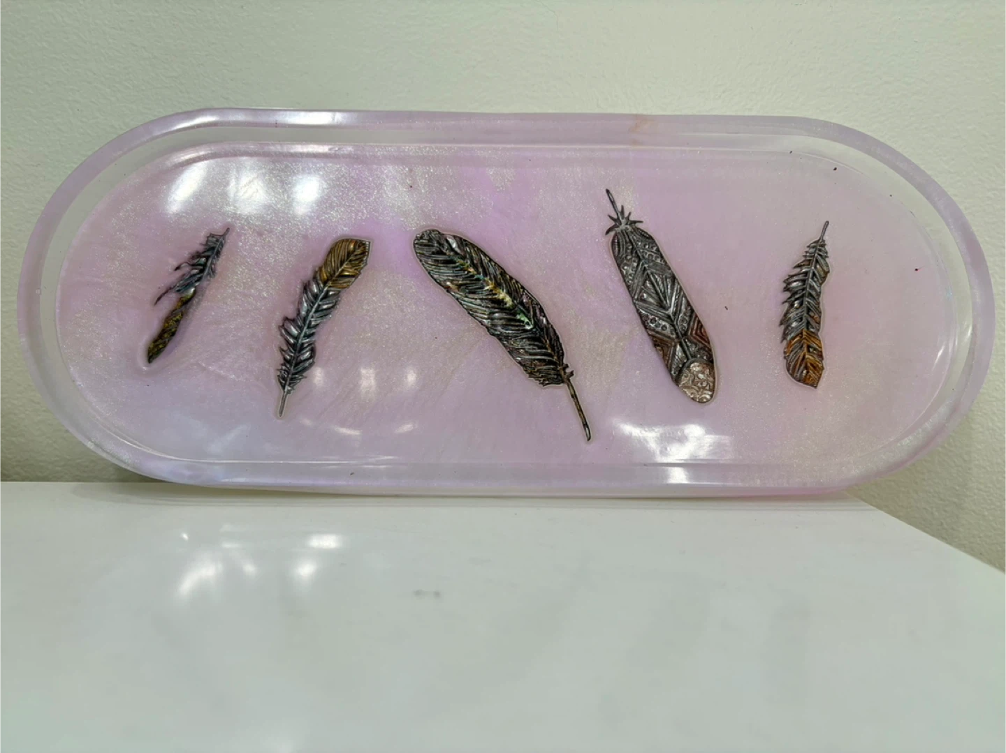 Handmade Resin Tray with Decorative Trim - photo 4