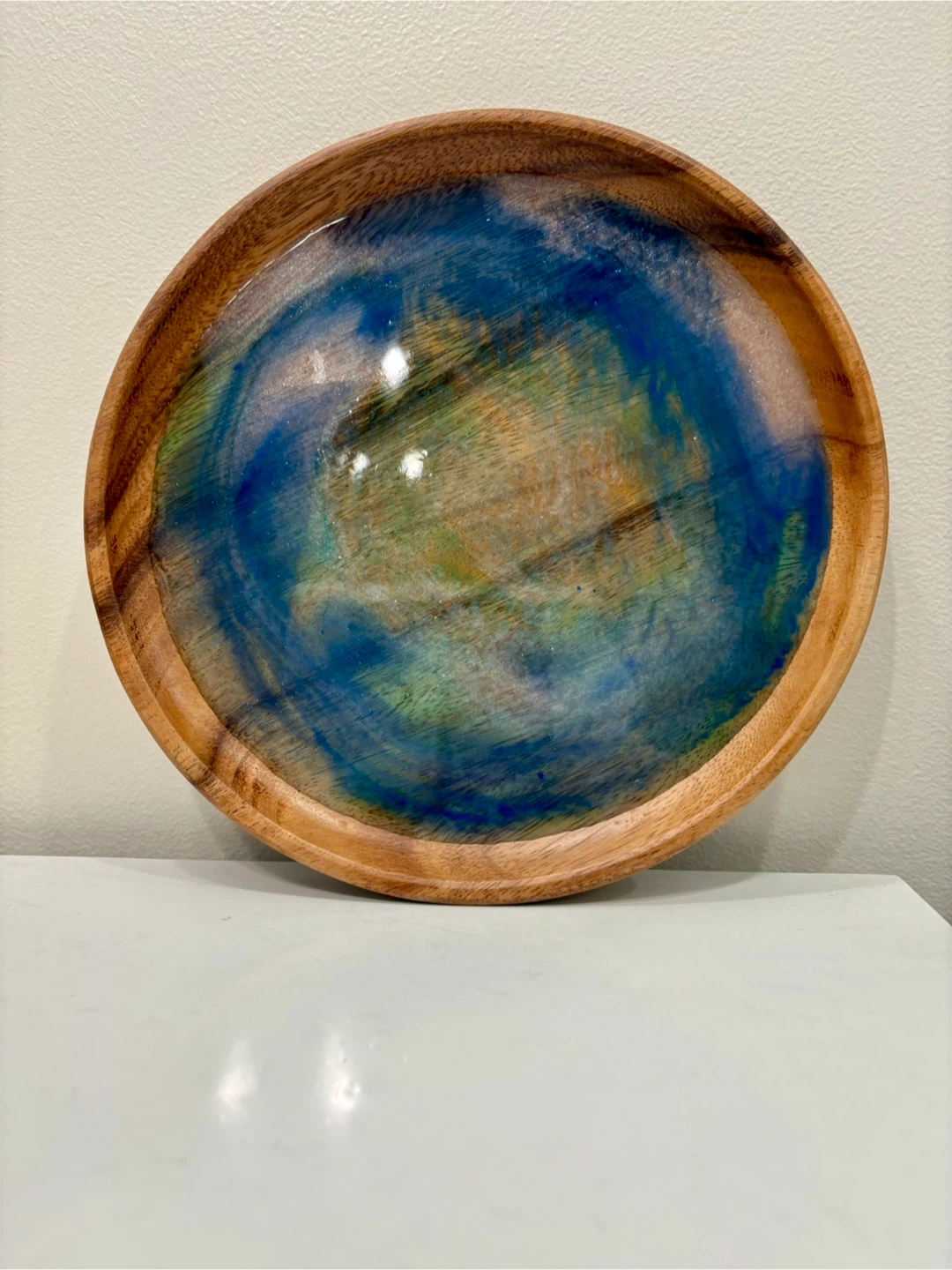 Handmade Resin Tray with Decorative Trim