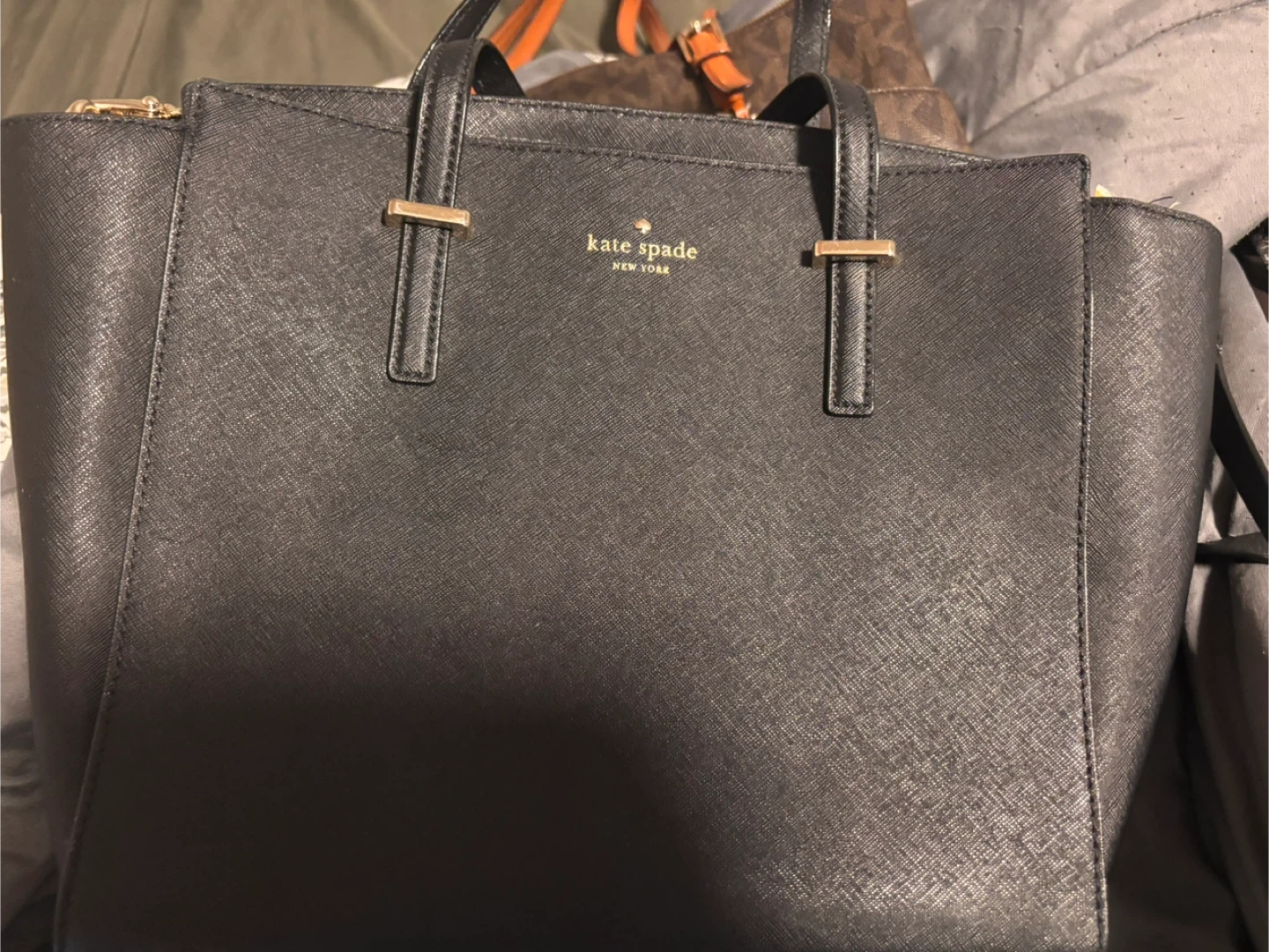 Kate Spade New York Black Saffiano Leather Tote Bag - photo 2