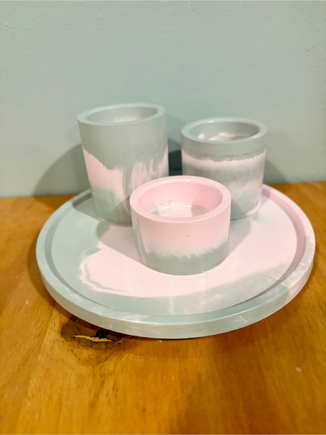 Tea light holders and tray - photo 4